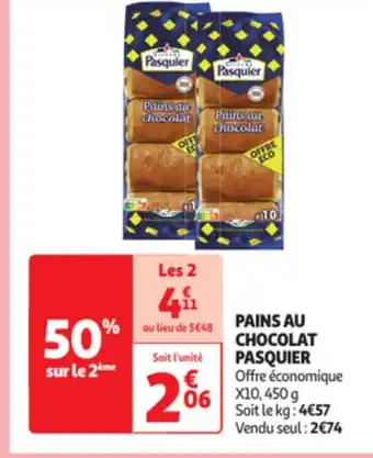 Auchan Pains au chocolat Pasquier offre