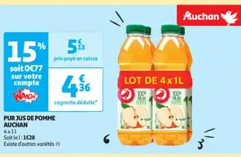 Auchan PURJUS DE POMME AUCHAN offre