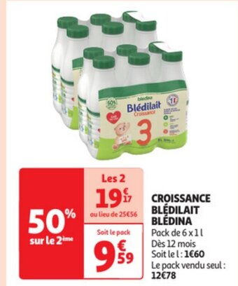 Auchan CROISSANCE BLEDILAIT BLÉDINA offre