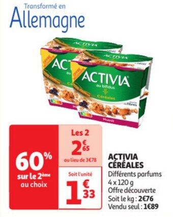 Auchan ACTIVIA CÉRÉALES offre