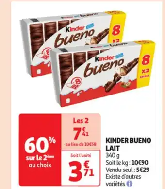 Auchan KINDER BUENO LAIT offre