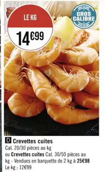 Crevettes cuites