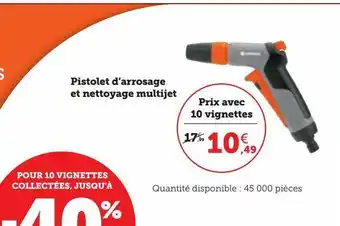 Pistolet d’arrosage et nettoyage multijet