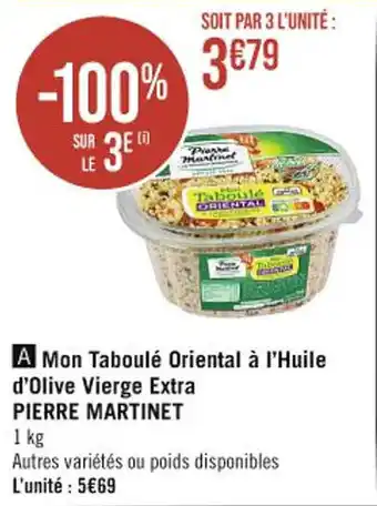 Mon Taboulé Oriental à l'Huile d'Olive Vierge Extra PIERRE MARTINET