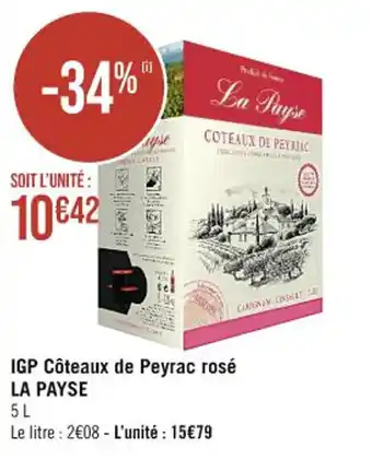 IGP Côteaux de Peyrac rosé LA PAYSE