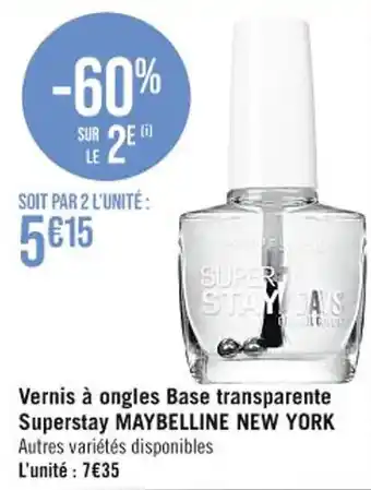 Vernis Ă ongles Base transparente Superstay MAYBELLINE NEW YORK