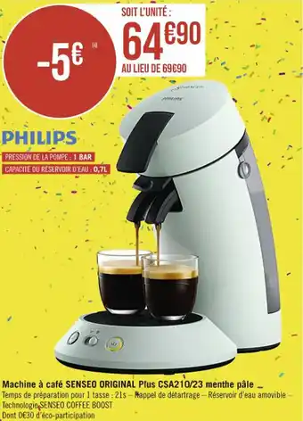 Machine à café SENSEO ORIGINAL Plus CSA210/23 menthe pùle_