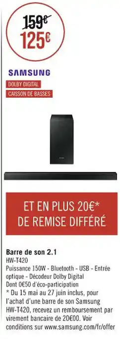 Barre de son 2.1