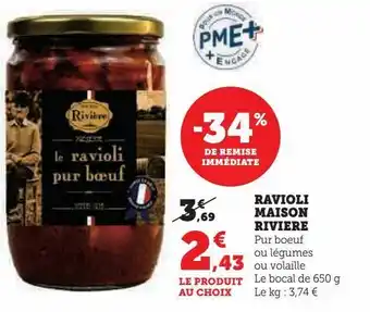 U Express Ravioli maison riviere offre