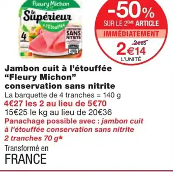 Monoprix Fleury Michon conservation sans nitrite offre