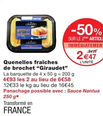 Quenelles fraîches de brochet