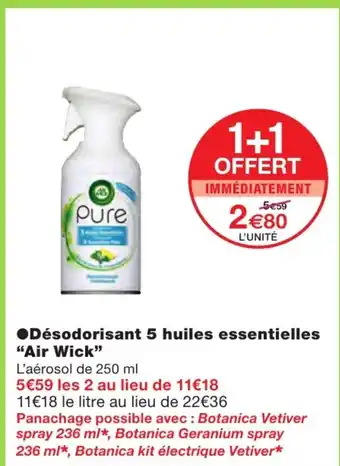 Monoprix Désodorisant 5 huiles essentielles offre