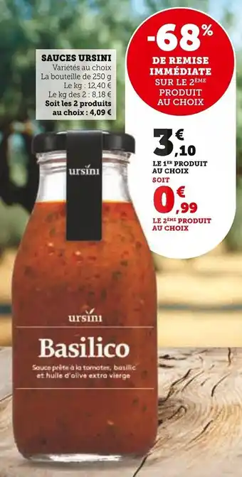 Super U SAUCES URSINI offre