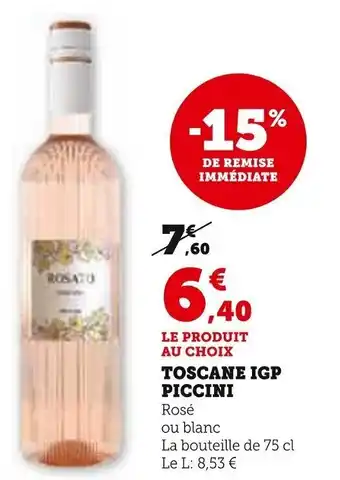 Super U TOSCANE IGP PICCINI offre