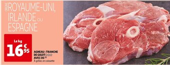 Auchan Supermarché Agneau : tranche de gigot avec os offre