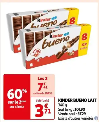 Auchan Kinder kinder bueno lait offre