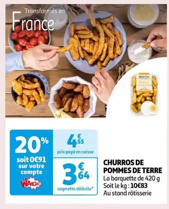 Auchan Churros de pommes de terre offre