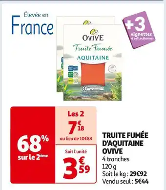 Auchan Supermarché Ovive truite fumée d'aquitaine offre