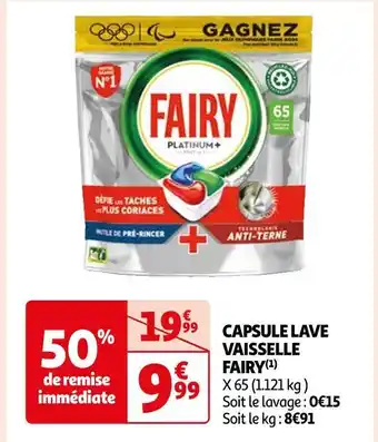 Auchan Fairy capsule lave vaisselle (1) offre