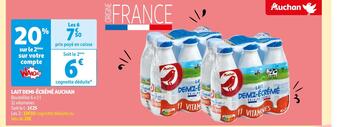 Auchan Auchan lait demi-écrémé offre