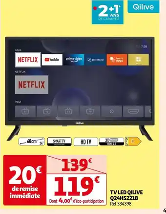 Auchan Qilive tv led q24hs221b offre