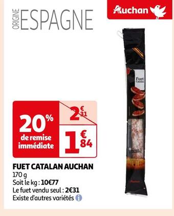 Auchan Auchan fuet catalan offre