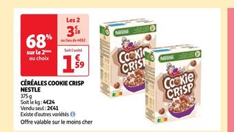 Auchan Nestle céréales cookie crisp nestle offre