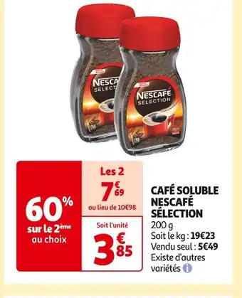 Auchan Supermarché Nescafé café soluble nescafé sélection offre