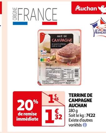 Auchan Auchan terrine de campagne offre