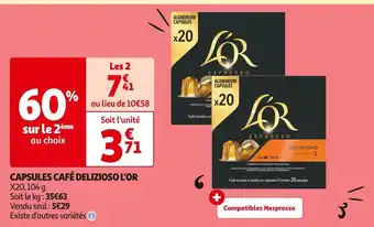 Auchan Supermarché L'or capsules café delizioso offre