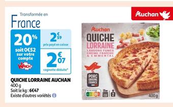 Auchan Auchan quiche lorraine offre