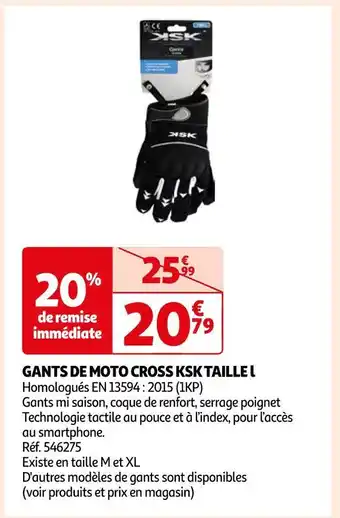 Auchan Cross ksk gants de moto taille l offre