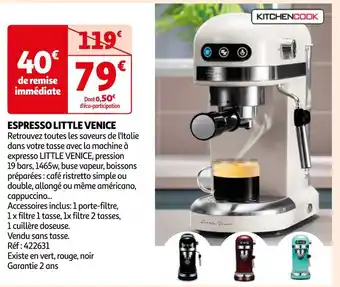 Auchan Kitchencook espresso little venice offre