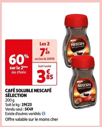 Auchan Nescafé café soluble sélection offre