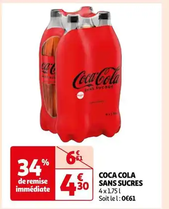 Auchan Coca cola coca cola sans sucres offre