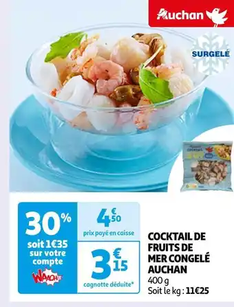 Auchan Auchan cocktail de fruits de mer congelé offre
