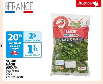 Auchan Supermarché Auchan salade mâche offre