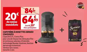 Senseo cafetière à dosettes csa210/53
