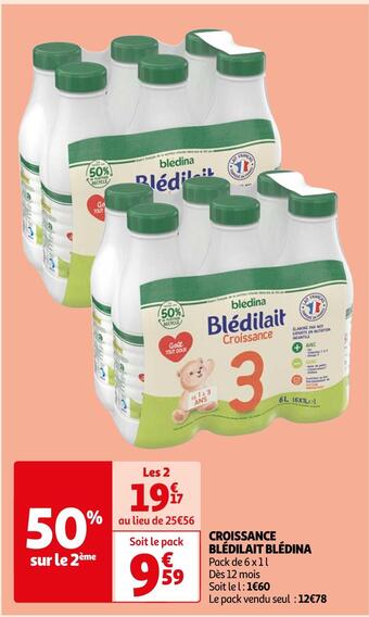 Auchan Blédina croissance blédilait offre