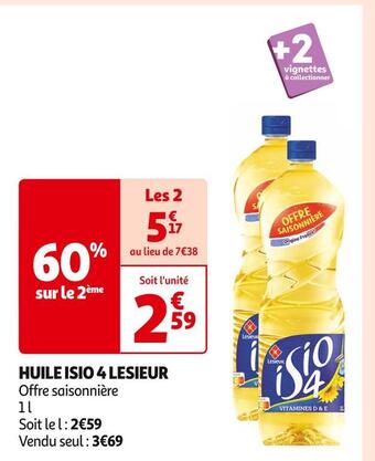 Auchan Supermarché Lesieur huile isio 4 offre