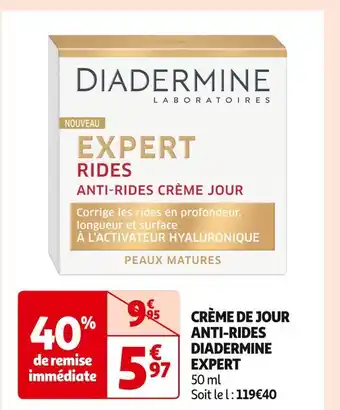 Auchan Supermarché Diadermine expert crème de jour anti-rides offre