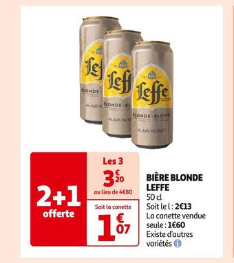 Auchan Supermarché Leffe bière blonde offre