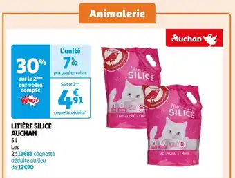 Auchan Auchan litière silice offre