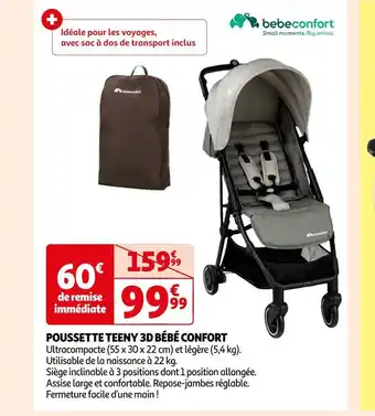 Auchan Bébéconfort poussette teeny 3d offre