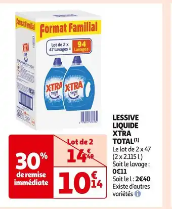 Auchan Supermarché Xtra total lessive liquide (1) offre