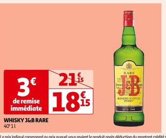 Auchan Supermarché J&b rare whisky offre