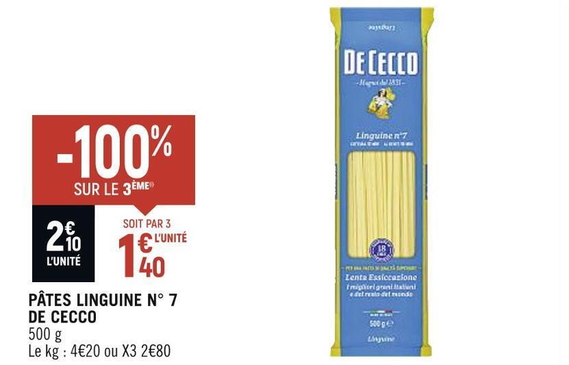 Promo Pâtes linguine n° 7 chez Spar