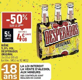 Petit Casino Desperados bière 5,9% vol. original offre