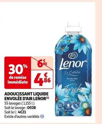 Auchan Supermarché Lenor adoucissant liquide envolée d'air offre