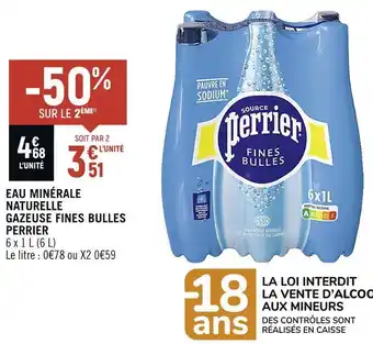 Petit Casino Perrier eau minérale naturelle gazeuse fines bulles offre
